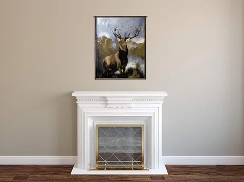Miniatura 2 de Monarch of the Glen de Sir Edwin Landseer Tapiz tejido para colgar Majestic Deer Wildlife Lodge - 100% algodón, tamaño de Estados Unidos, 53 x