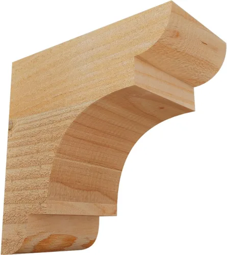 Miniatura 84 de Ekena Millwork COR04X12X12NEB00RWR 4 pulgadas de ancho x 12 pulgadas de profundidad x 12 pulgadas de alto New Brighton Rough Sawn Corbel, cedro rojo