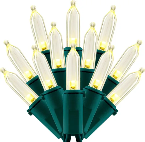 Miniatura 11 de 200 unidades de luces de Navidad LED de color blanco cálido, 66 pies de alambre blanco con certificación UL, juego de luces de cadena de calidad