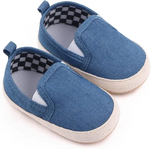 Miniatura 4 de haozaye Zapatos de lona para bebés, niñas y niños, suela suave, mocasines para cuna, zapatos casuales Austin para niños pequeños, mocasines planos