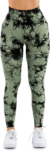 Miniatura 6 de A AGROSTE Leggings con levantamiento de glúteos para mujer, cintura alta, para entrenamiento, gimnasio, yoga, teñido anudado, sin costuras, mallas