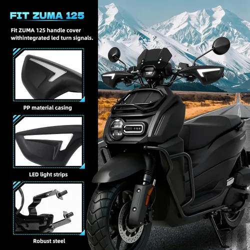 Miniatura 6 de Mokuo Fundas para empuñaduras de motocicleta para Yamaha Zuma 125 Light 2022 2023