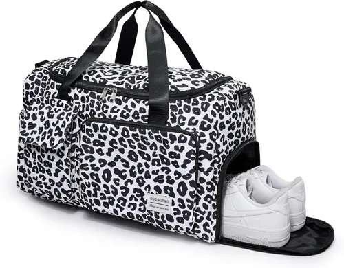 Miniatura 346 de Pequeña bolsa de gimnasio para mujer, bolsa de viaje con compartimento para zapatos