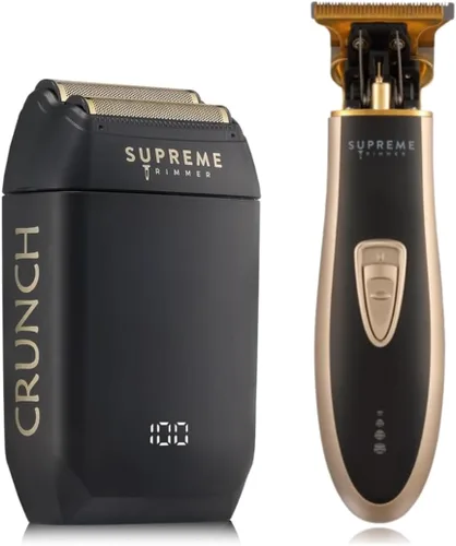 Miniatura 11 de Supreme Trimmer 2-en-1 T-Shaper Recortadora y Afeitadora de Espuma Crunch STF602 Afeitadora Eléctrica y Recortadora de Barba ST5206 DLC para Negro