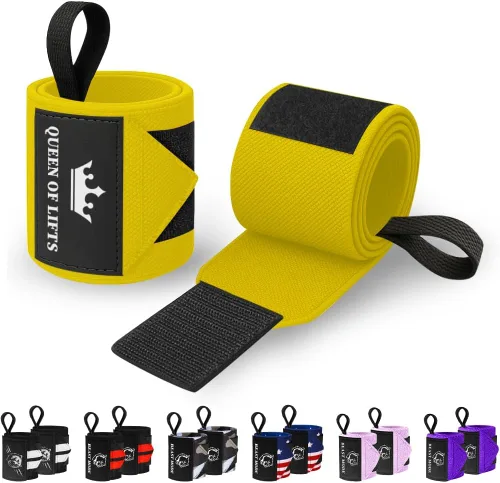 Miniatura 50 de TECEUM Weightlifting 18" & 12" Wrist Wraps with Thumb Loop – Heavy Duty Wrist Workout Braces for Men and Women – Ideal for Powerlifting, Strength
