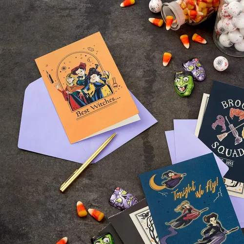 Miniatura 2 de Hallmark Hocus Pocus - Surtido de tarjetas de Halloween, Sanderson Sisters (16 tarjetas y sobres)