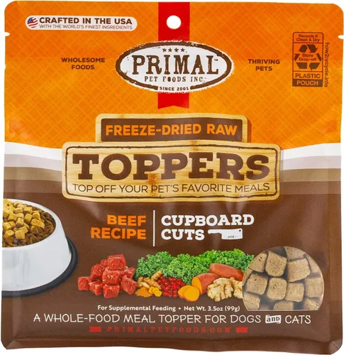 Miniatura 10 de Complementos de Comida para Perros y Gatos Primal, Cupboard Cuts, Mezcladores de Comidas Sin Granos con Probióticos, Golosinas Crudas Liofilizadas
