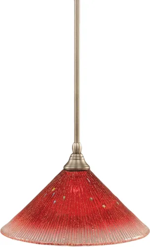 Miniatura 203 de Toltec Lighting Tallo Colgado Mini colgante, acabado de cobre negro, 3.5" cuadrado humo burbuja vidrio