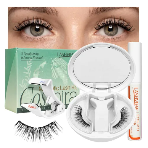 Miniatura 11 de Lashview Ellipse Extensiones de pestañas planas de 0.15 mm, rizo C de 0.43 pulgadas, negro visón, pestañas individuales, súper mate, extremadamente