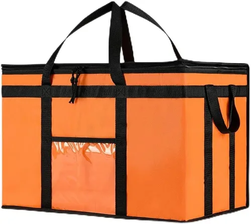 Miniatura 33 de Bolsa de enfriador XXL aislada y calentador de alimentos de NZ home para entrega y compras de comestibles con cremallera superior, color rojo