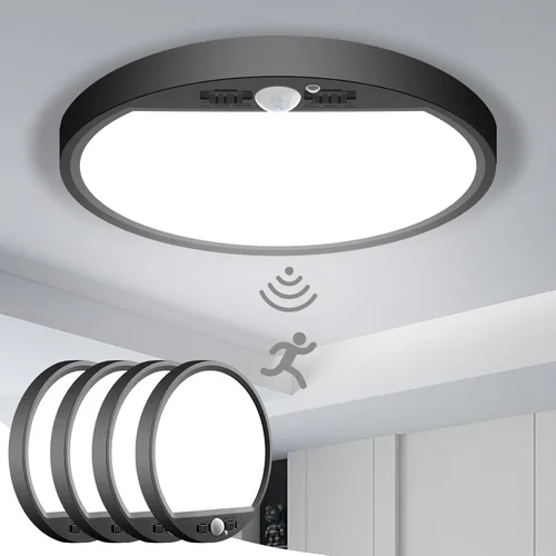 Miniatura 7 de slochi Paquete de 4 Luces con Sensor de Movimiento para Interiores con Cable, Luces de Armario de 5000K con Sensor de Movimiento, 15W 1500LM Lámpara