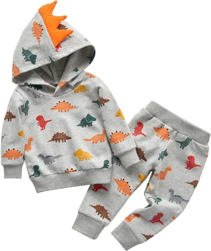 Miniatura 2 de Conjunto de sudadera con capucha y pantalones, de manga larga, con varios diseños, para bebé o niño