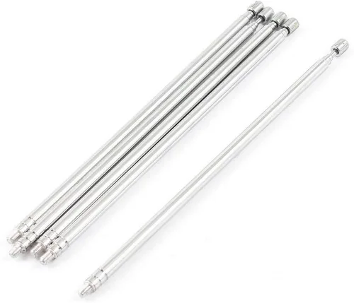 Antena larga de metal telescópica universal de 5 piezas, para accesorios de control remoto, juguetes eléctricos para niños, piezas de repuesto para
