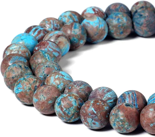 Miniatura 50 de Cuentas de ónix negro BEADNOVA con cuentas de cristal natural, piedras preciosas, redondas, sueltas, curativas de energía con cordón elástico de 01)