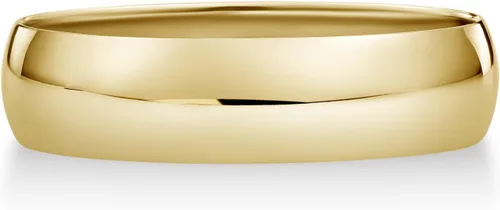 Miniatura 9 de Alianza de boda para hombre simple tradicional de 5 mm de oro amarillo de 10K (talles disponibles 7-12 1/2)