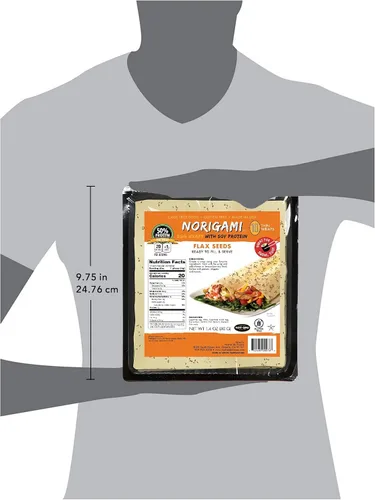 Miniatura 5 de Norigami Envolturas de huevo con proteína de soja, semillas de lino. Altas proteínas, bajas en carbohidratos, vegetarianas. Envolturas finas