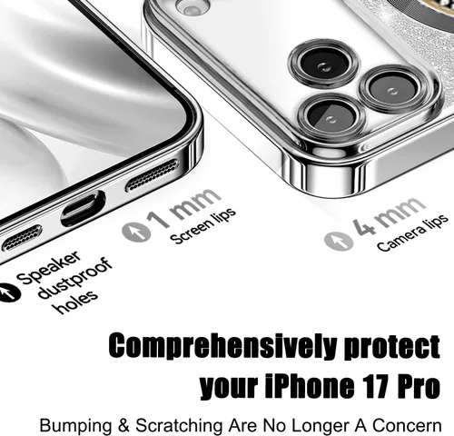 Miniatura 56 de Misscase Funda magnética con purpurina para iPhone 11 compatible con MagSafe, protección completa, delgada, a prueba de golpes, antiarañazos