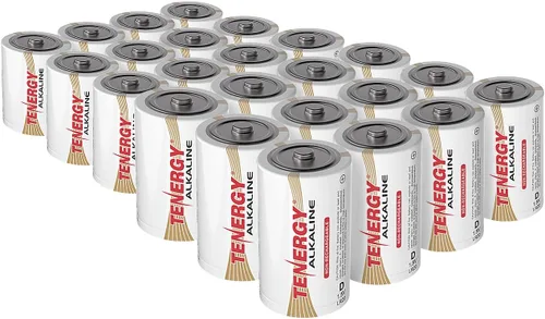 Miniatura 7 de Tenergy Batería alcalina LR20 de 1.5 V D, baterías no recargables D de alto rendimiento para relojes, controles remotos, juguetes y dispositivos