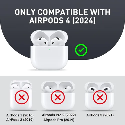 Miniatura 8 de Maxjoy Funda protectora para AirPods 4 2024, funda protectora para AirPods de 4ª generación con bloqueo automático, compatible con MagSafe, Verde