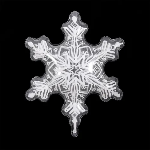 Miniatura 2 de 5 piezas globos transparentes de copo de nieve de 36 pulgadas, globos de lámina Mylar transparentes de copo de nieve navideños para decoraciones