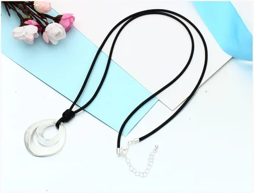 Miniatura 5 de HONGYE Waterdrop cepillado collar colgante para mujer
