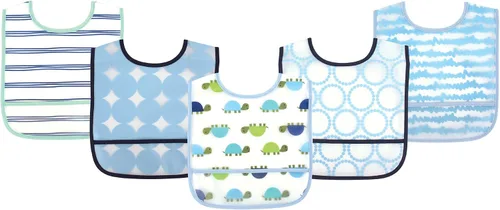 Miniatura 3 de Luvable Friends Baberos PEVA impermeables unisex para bebés Flamenco
