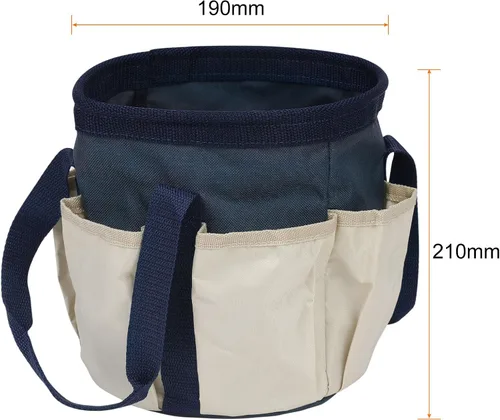 Miniatura 2 de HARFINGTON Bolsa de herramientas de jardín de 7.5 x 8.3 pulgadas, grande, Oxford, impermeable, con bolsillos, bolsa de mano de jardín, organizador
