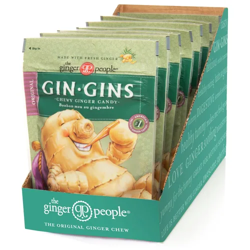 Miniatura 9 de GIN GINS - Caramelo duro de jengibre de doble fuerza – Caramelo 100% natural de The Ginger People – Golosinas saludables envueltas individualmente