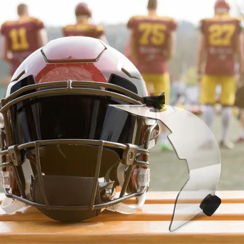 Miniatura 5 de Kanayu 2 viseras de fútbol para jóvenes y adultos, casco de lacrosse, protección ocular para deportes de fútbol