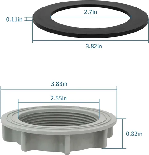 Miniatura 3 de Kit de conector de filtro roscado para piscina, para piscina Intex sobre el suelo Parte 10256 10255, piezas de repuesto para colador grande Intex