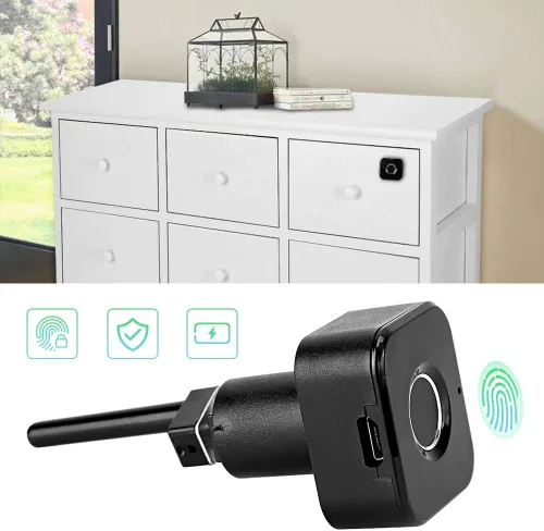 Miniatura 7 de Carga inteligente segura del USB de la cerradura del cajón de la huella dactilar del gabinete de la huella dactilar