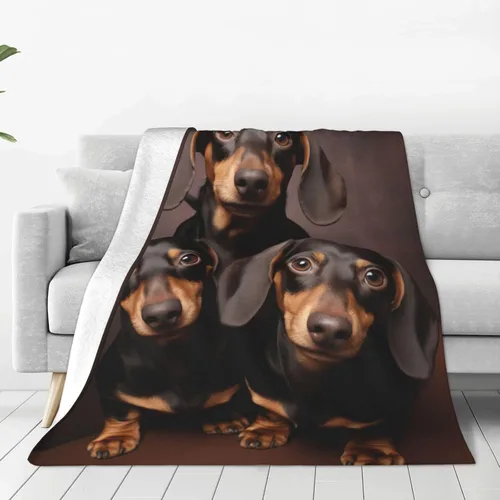 Miniatura 2 de Manta de perro salchicha de perro salchicha suave y cálida, manta de franela para perro, manta mullida de perro salchicha para mujeres, niñas