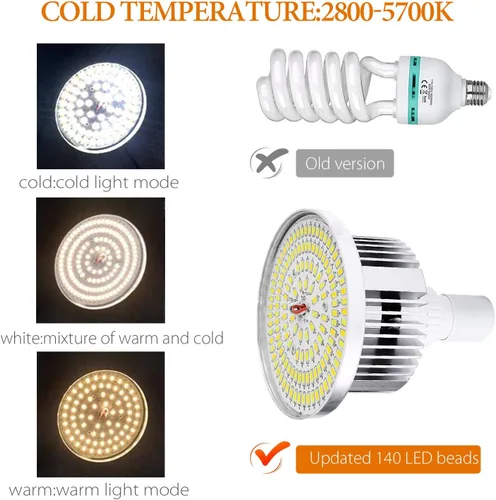 Miniatura 2 de Kit de iluminación para estudio de fotografía Andoer Softbox con juego de luces LED bicolor de 85W 2800K-5700K * 2 + Softbox de 50x70cm * 2 +