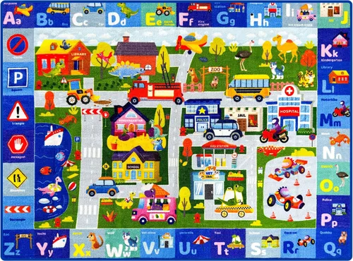 Miniatura 11 de QUOKKA Alfombra de juego para bebé para piso, alfombra ABC de superficie de felpa súper suave para niños pequeños y bebés, extra gruesa