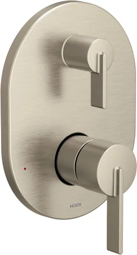 Moen UT3331BN CIA Collection M-CORE Serie 3-3-Manijas de ducha con transferencia integrada, requiere válvula, níquel cepillado cepillado níquel