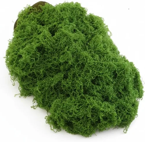 Musgo simulado verde, hierba artificial filamentosa de color bosque, utilizado para producción de paisajes, arte mural, Pascua, decoración de