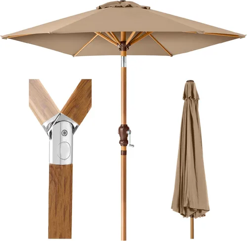 Miniatura 14 de Best Choice Products Sombrilla de patio al aire libre de 10 pies, sombrilla de mesa para exteriores, sombrilla de patio, sombrilla de mercado con 8