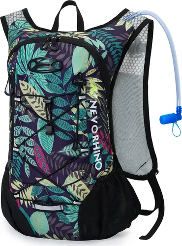 Miniatura 17 de Mochila ligera de hidratación, mochila para correr con bolsa de agua de 2L, mochila de hidratación Hydro para ciclismo, senderismo, apta