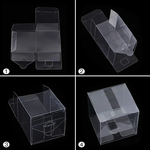 Miniatura 5 de Coobbar Caja de regalo transparente para dulces, paquete de 30 cajas vacías de plástico de PVC transparente para regalos de fiesta, boda, regalos