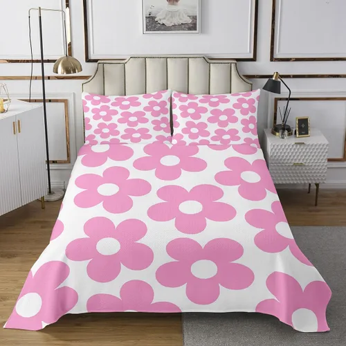 Miniatura 5 de Erosebridal Juego de edredón floral negro, tamaño individual, lindo juego de colcha de flores para niños y niñas, juego de colcha de acuarela