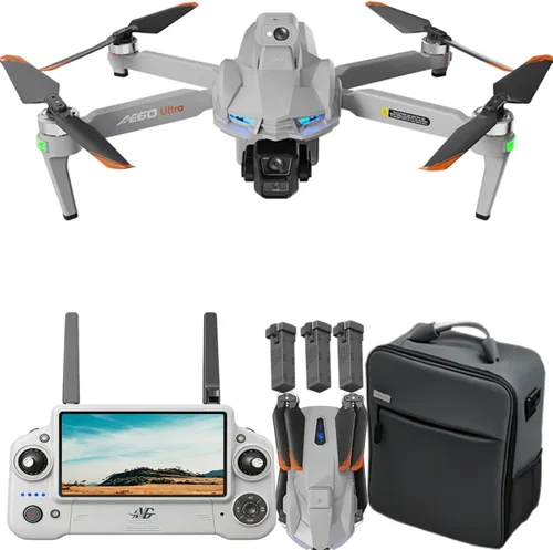Miniatura 10 de AE60 Ultra Drones con cámara para adultos, grabación de video 4K y resolución de fotos 8K, cardán de 3 ejes, alcance de 7.5 millas, control remoto