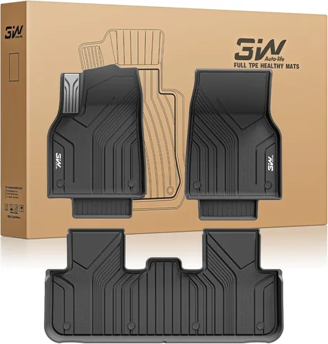 Miniatura 25 de 3W – Tapetes y revestimiento para maletero compatibles con Tesla Model S 2021-2026, tapetes TPE para todo tipo de clima con ajuste personalizado