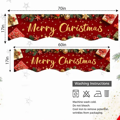 Miniatura 8 de NYZE Bufanda para Repisa de Chimenea Navideña 60 x 17 Pulgadas Cubierta Decorativa para Repisa de Chimenea de Navidad Camino de Mesa para Repisa