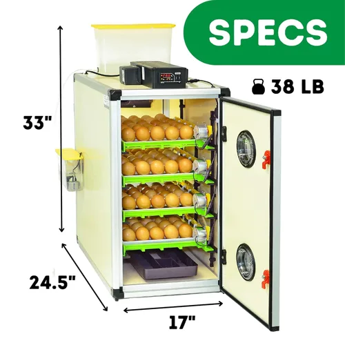 Miniatura 5 de Incubadoras para incubar huevos – Incubadora y empolladora de 120 huevos con girador automático y gabinete de control de humedad digital, incubadora