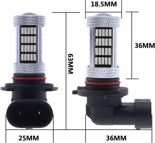 Miniatura 7 de Bombillas LED de alta potencia de 92 SMD 10000 K azul profundo 9005 9006 9145 9140 H10 Foco antiniebla súper brillante o luces de conducción diurna