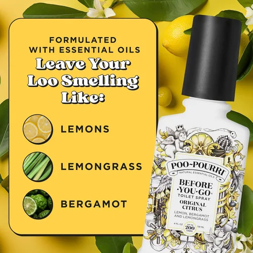 Miniatura 7 de Poo-Pourri - Spray para inodoro antes de ir, aroma cítrico original, 4 onzas líquidas