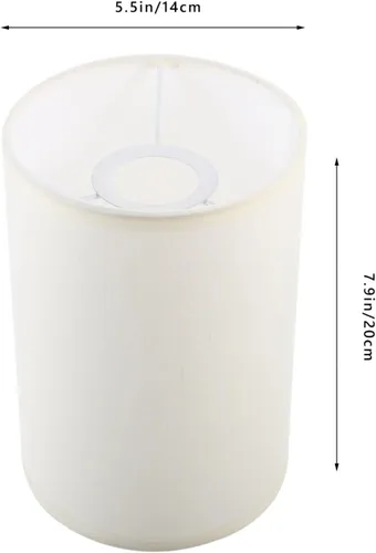 Miniatura 2 de Pantallas para lámparas de mesa, pantalla de pie, pantalla de lino, pantalla de tambor para E27, soporte de lámpara, pantalla de noche, lámpara