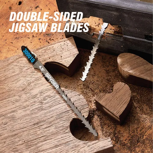 Miniatura 7 de Spyder Juego de 12 piezas de sierra de calar doble, esqueleto, madera, metal