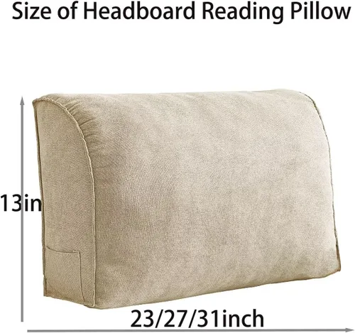 Miniatura 7 de Almohada de lectura para cabecero, almohada de cuña, triangular, suave, para cabecero, cojín de apoyo para el respaldo del sofá cama, almohada