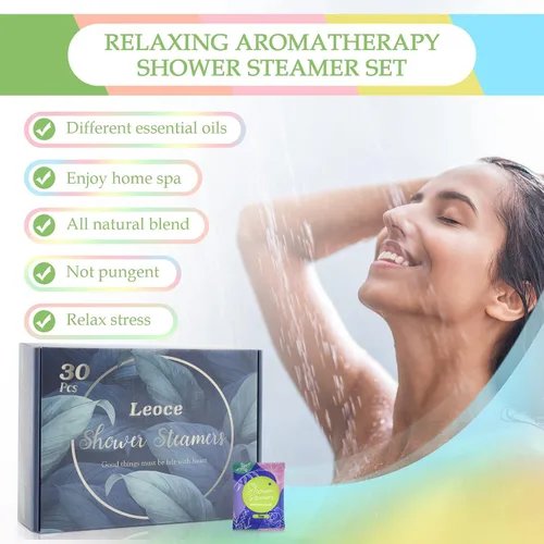 Miniatura 4 de leoce Vaporizadores de ducha empaquetados en varias cantidades, para mujeres/hombres, bombas de ducha aromáticas, tabletas envueltas individualmente